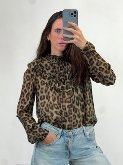BA&SH. Blusa animal print fluida