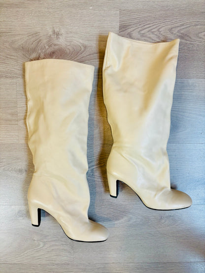 ZARA. Bota tacón piel soft