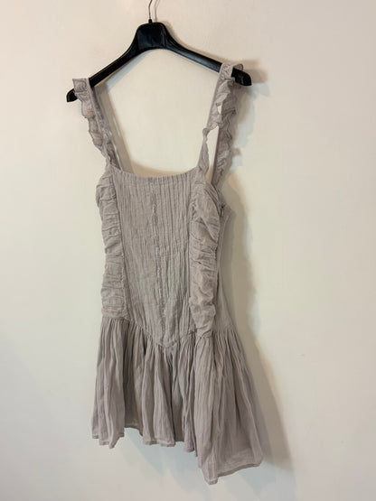 ZARA. Vestido corto vuelo gris claro