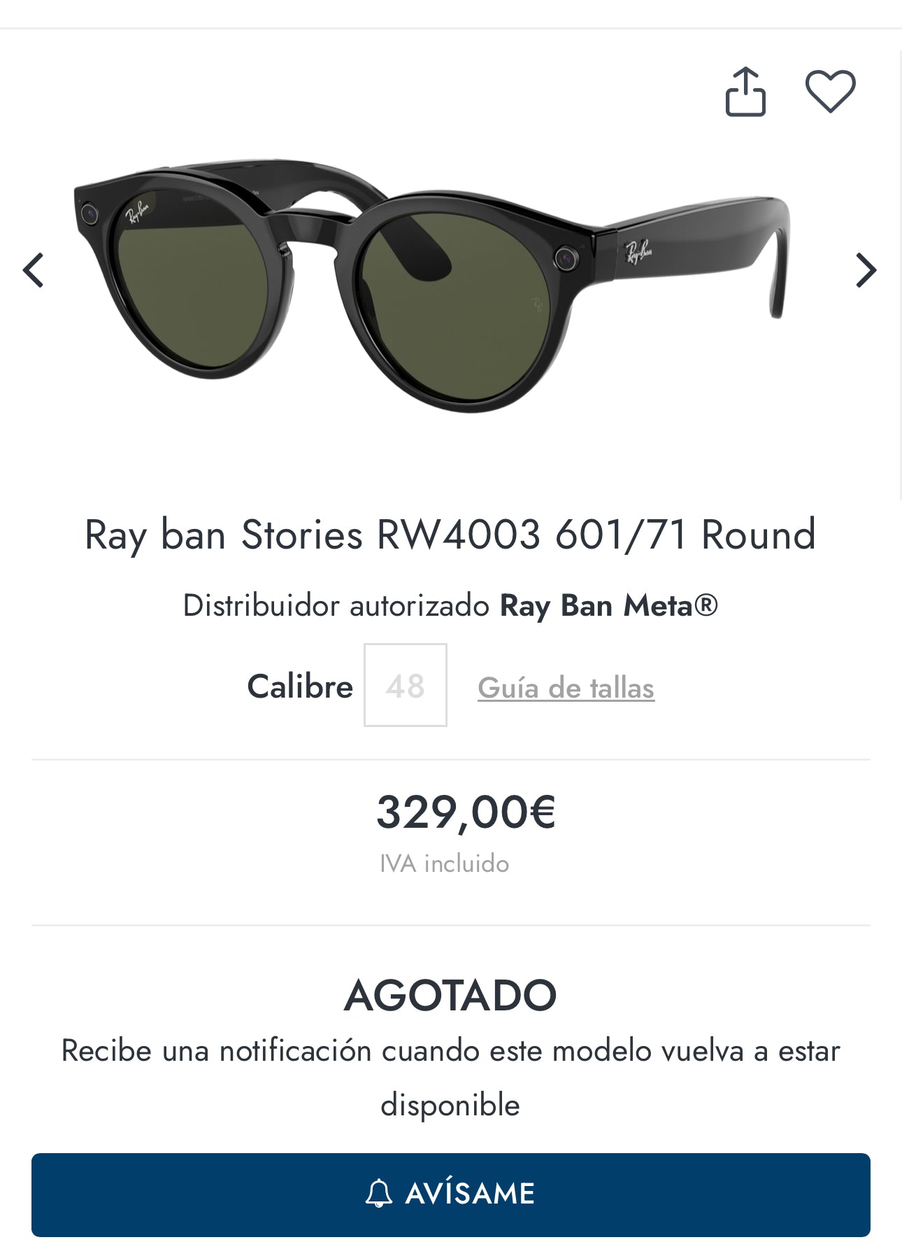 RAYBAN META. Gafas Stories Round