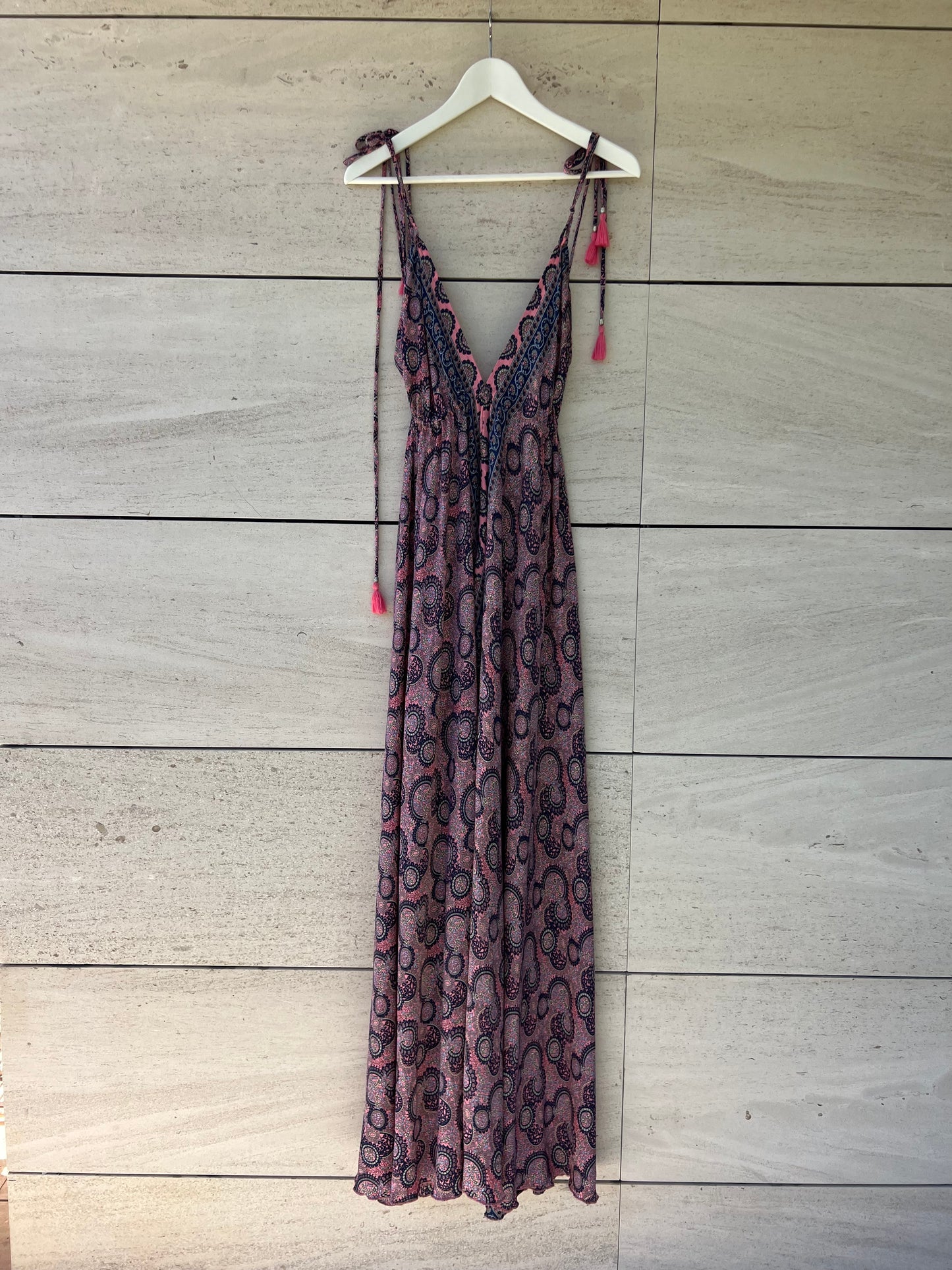 OTHERS. Long printed silk dress. TS