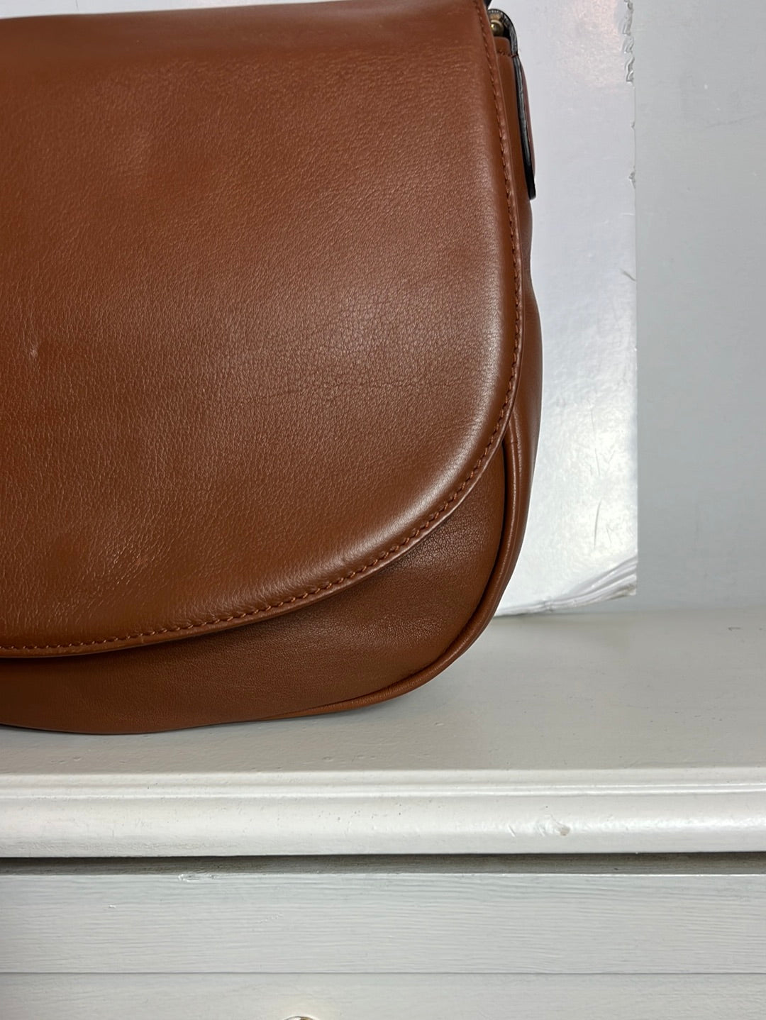 LA FIVE. Bolso marrón piel