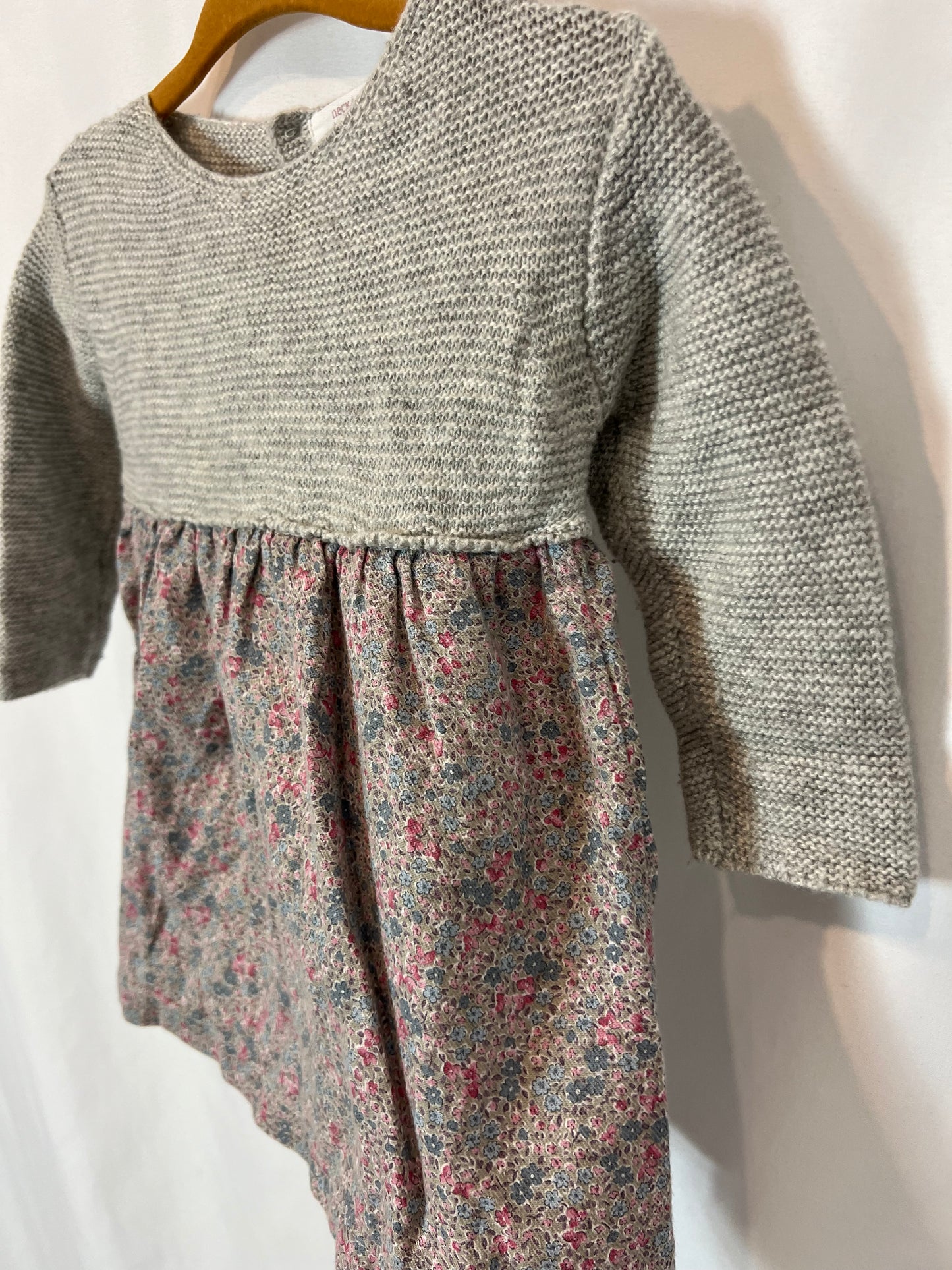 NECK&amp;NECK. Double-textured printed dress. Size 6 months