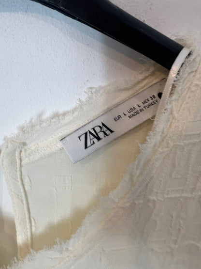 ZARA. Vestido pastel textura T.l