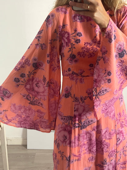 URBAN OUTFITTERS. Orange floral dress Your(s)