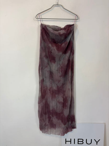 ZARA. Vestido largo palabra de honor textura