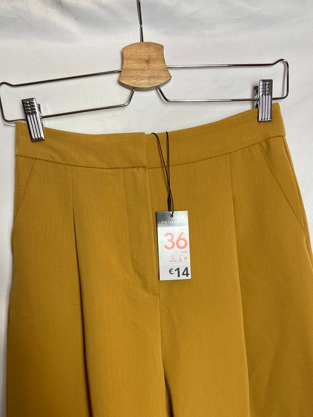 PRIMARK. Mustard palazzo pants, size 36