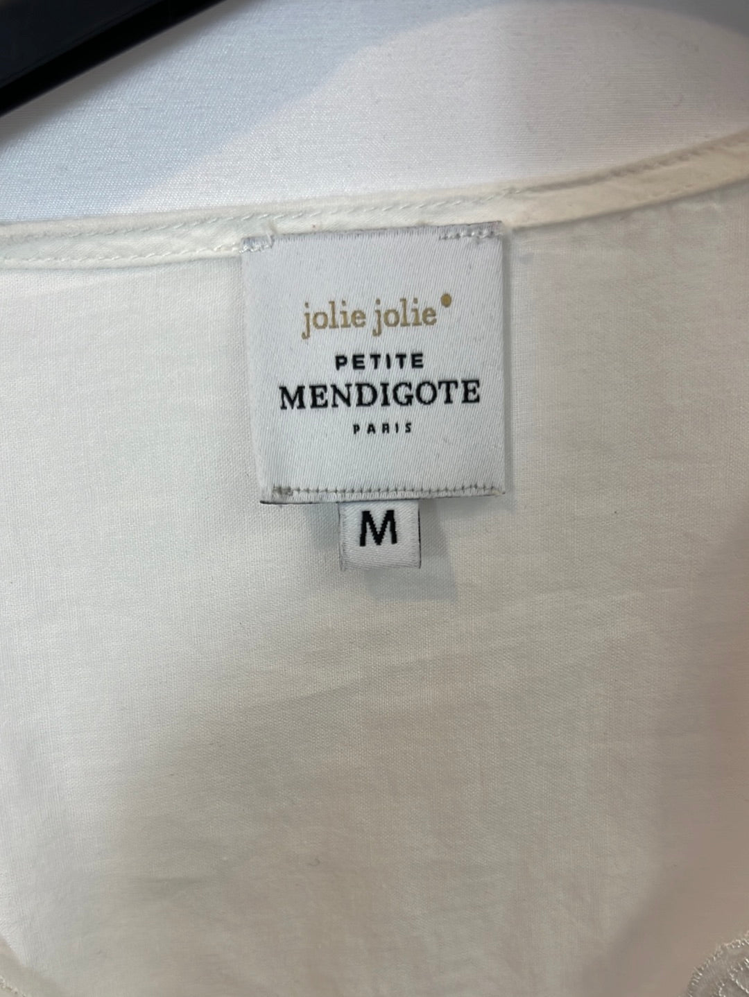 JOLIE JOLIE. Blusa blanca algodón bordado T.m