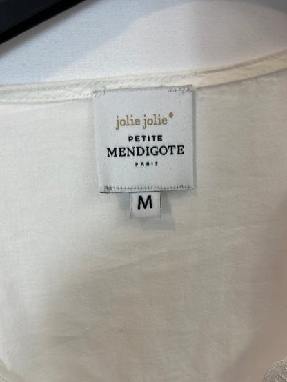 JOLIE JOLIE. Blusa blanca algodón bordado T.m