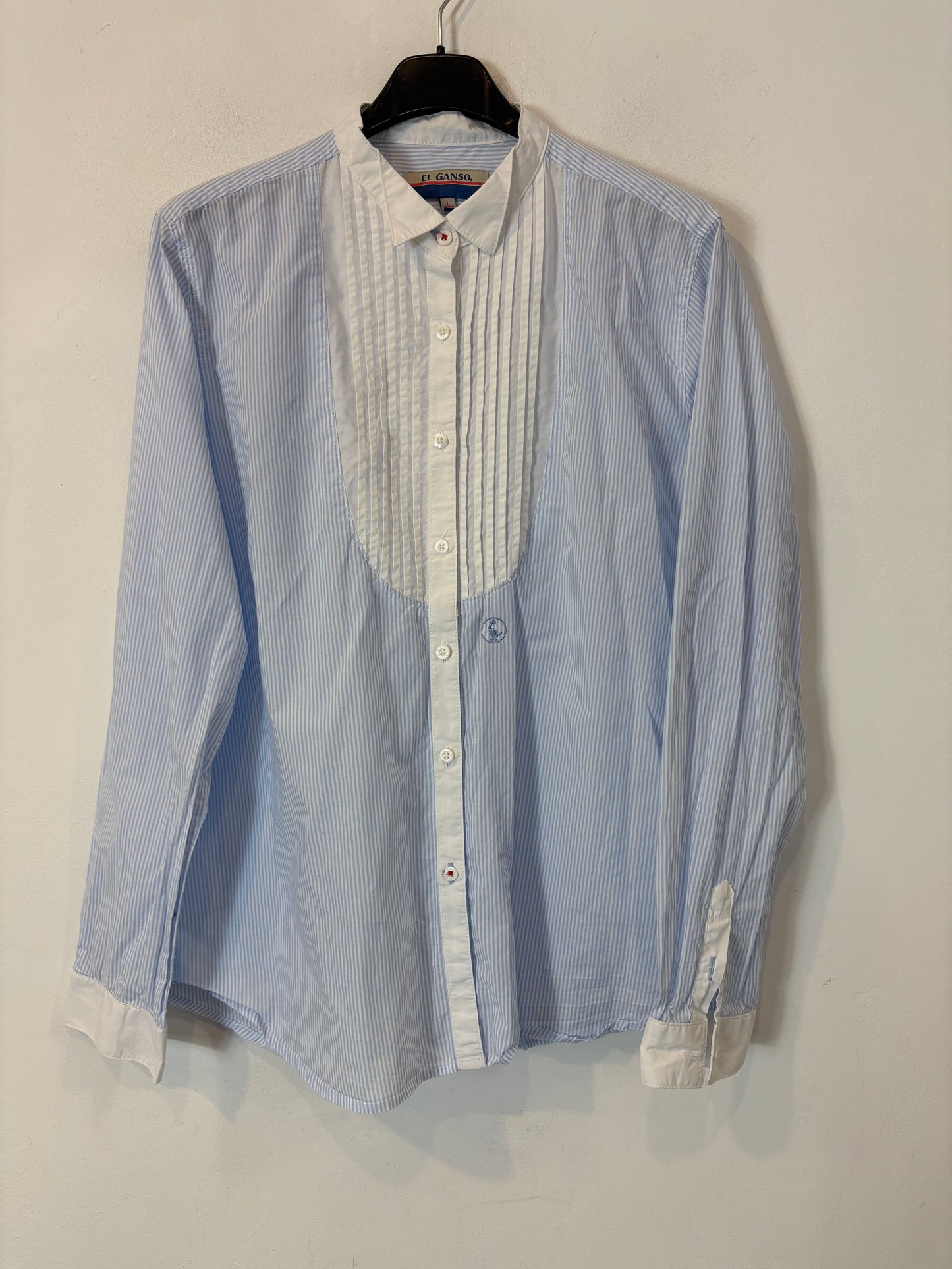 EL GANSO. Camisa rayas detalle escote