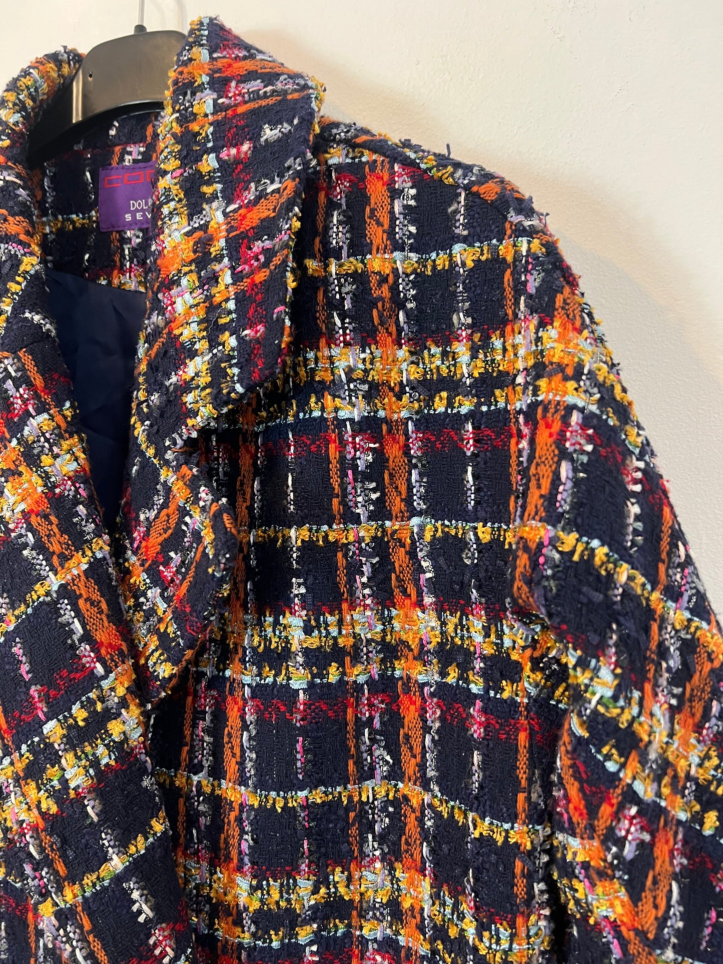 COCOA. Abrigo azul tweed