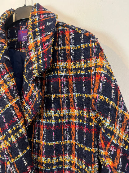 COCOA. Abrigo azul tweed