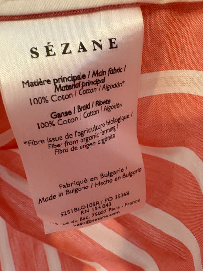SÉZANE x ANDION. Blusa rosa rayas