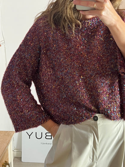 OTHER. Textured glitter colored sweater. TS