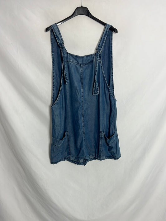 MANGO. Mono corto vaquero fluido. T M