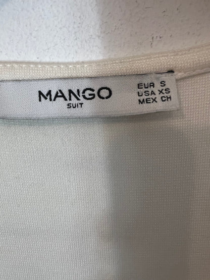 MANGO. Vestido midi bicolor. T S