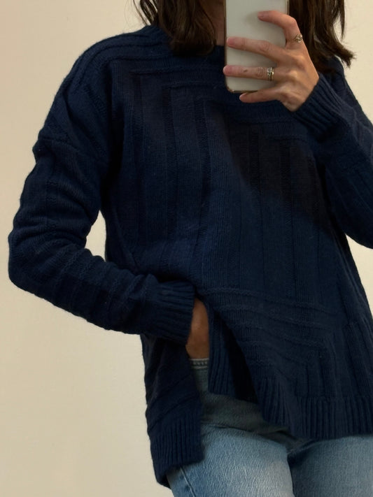 ZADIG&VOLTAIRE. Jersey azul aberturas