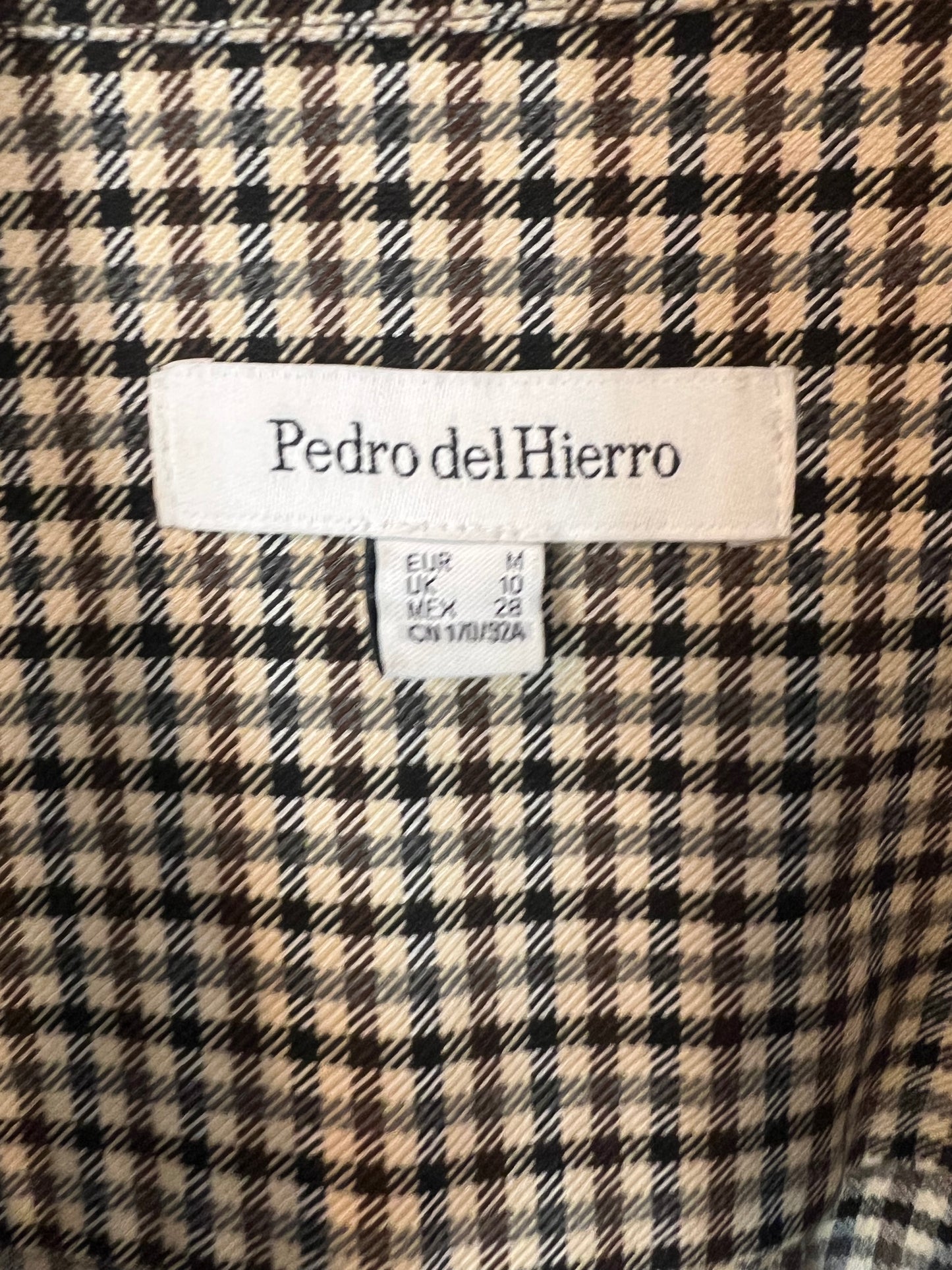 PEDRO DEL HIERRO. Chaqueta cuadros tonos tierra T.m
