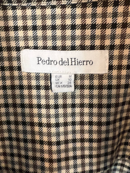 PEDRO DEL HIERRO. Chaqueta cuadros tonos tierra T.m