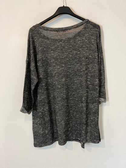 PINK WOMAN. jersey fino gris jaspeado T.l