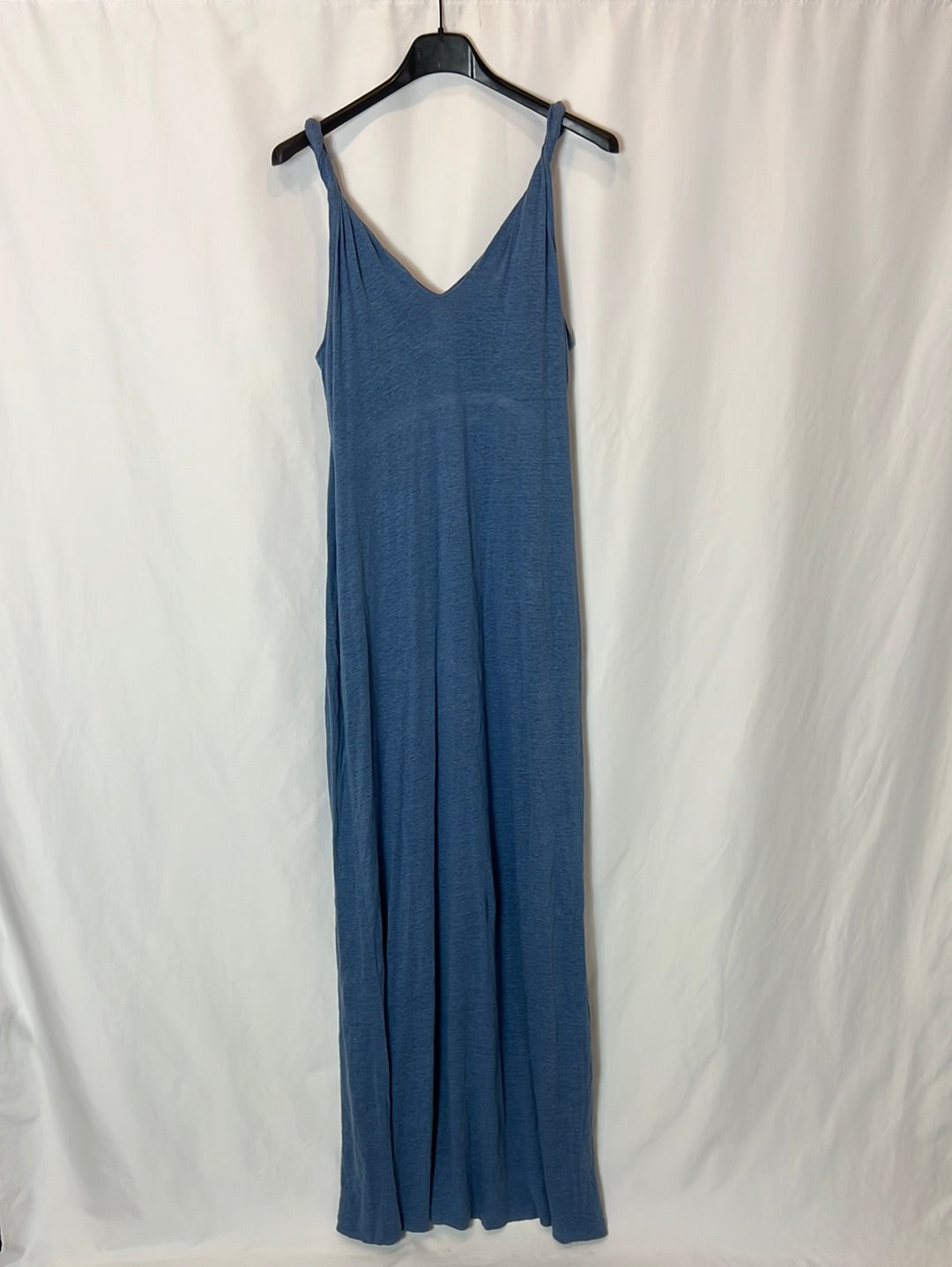 POLO RALPH LAUREN. Long blue linen dress. TS