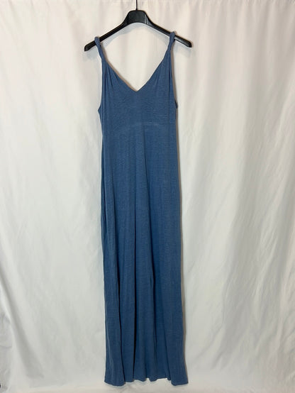 POLO RALPH LAUREN. Long blue linen dress. TS