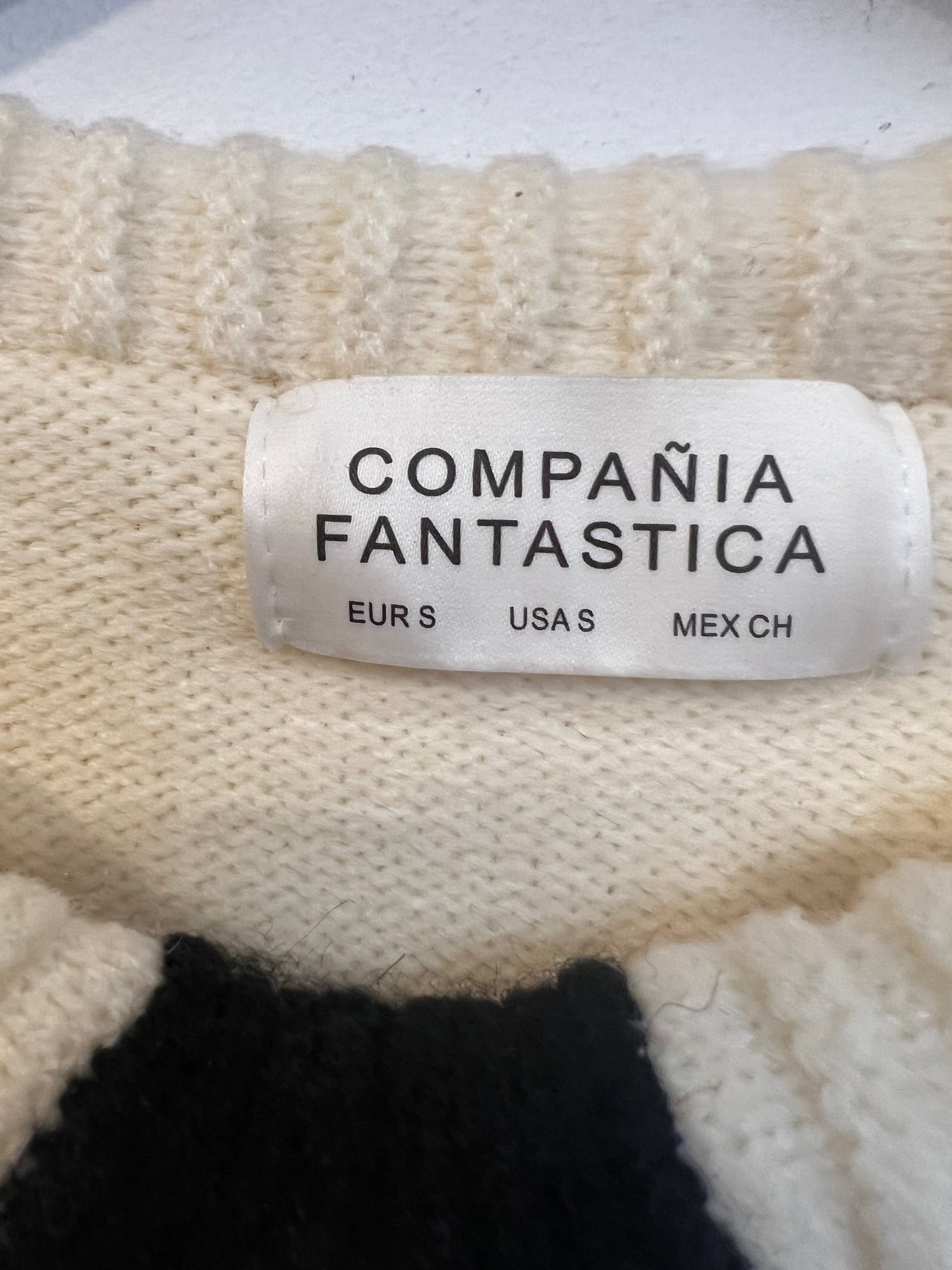 COMPAÑIA FANTASTICA. Vestido punto detalle cuello. T S