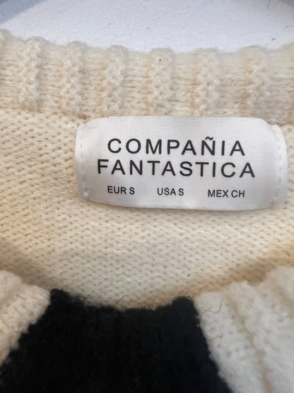 COMPAÑIA FANTASTICA. Vestido punto detalle cuello. T S