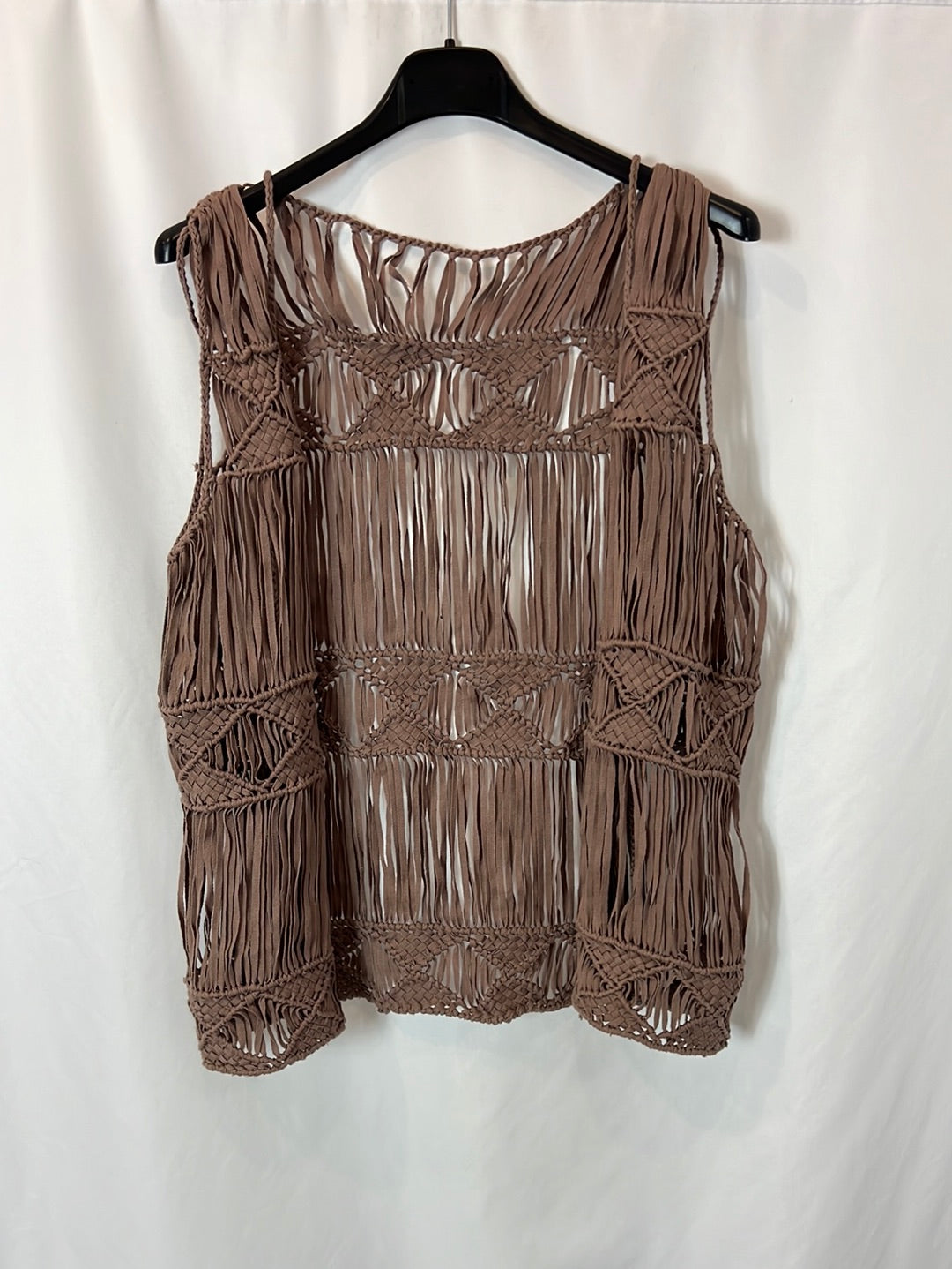 OTRAS. Chaleco tiras hippie T.s