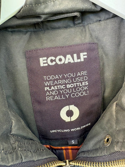 ECOALF. Abrigo verde oscuro capucha. T S