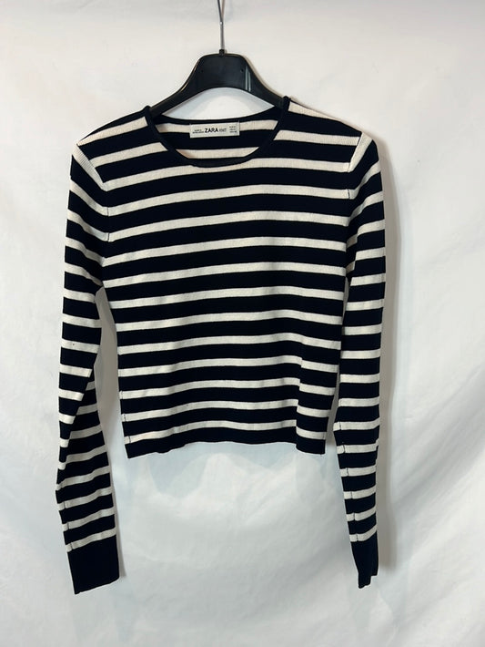 ZARA. Jersey cortito rayas T.m