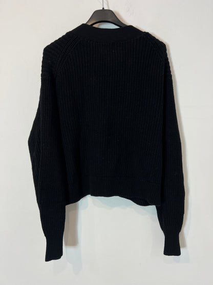 H&M. Chaqueta punto negra. T XS