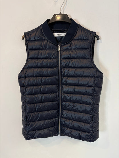 MANGO .Plumas sin mangas azul