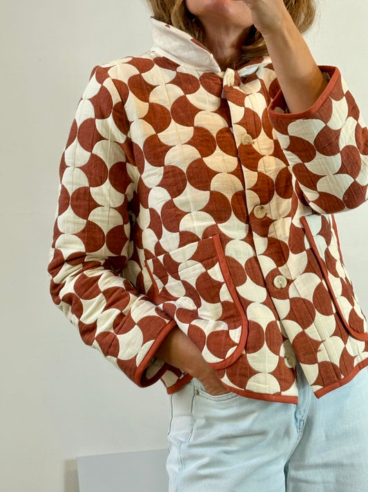 DESIGNERS SOCIETY. Chaqueta textura estampado retro