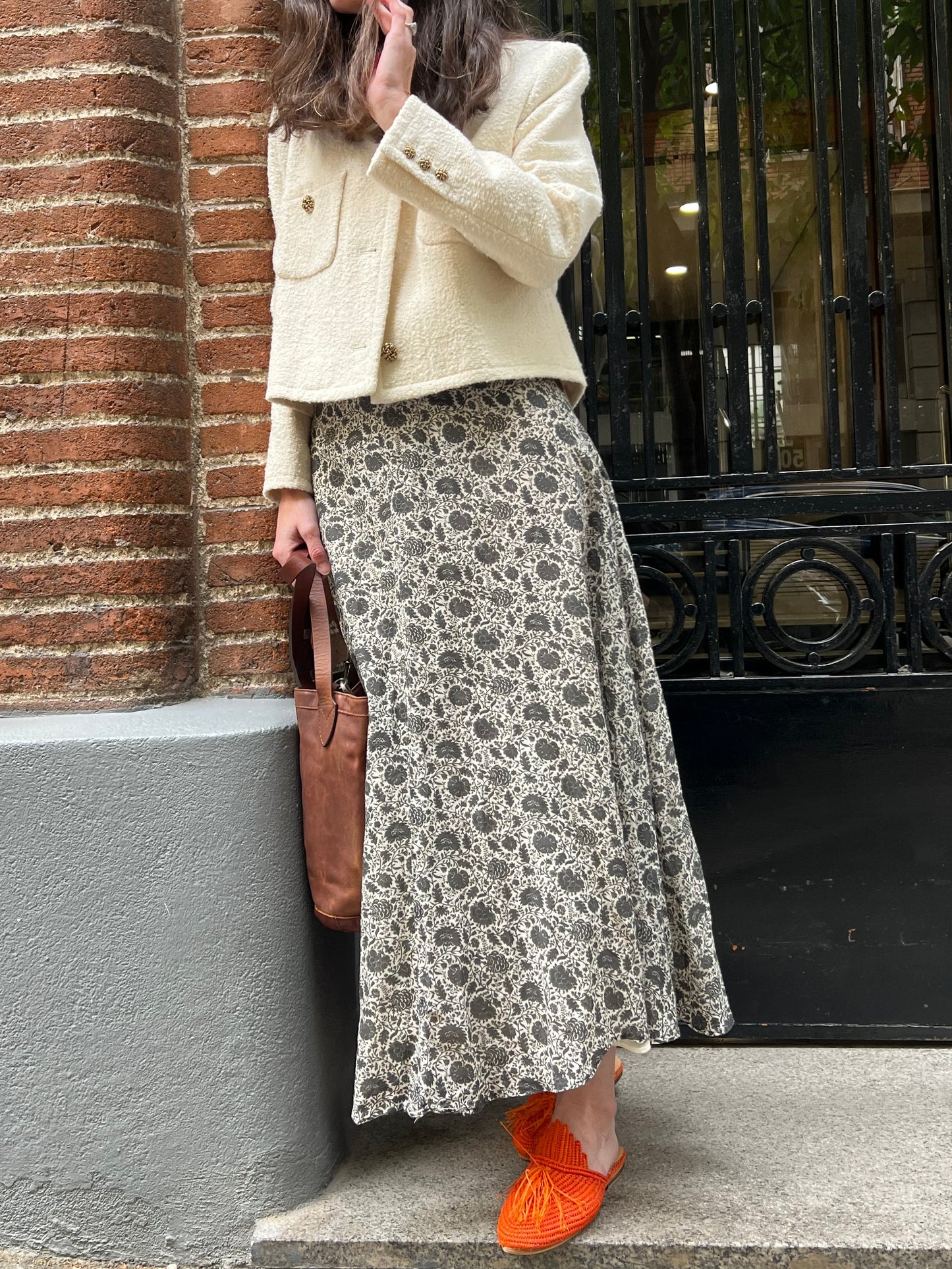 MASSCOB. Falda larga estampada