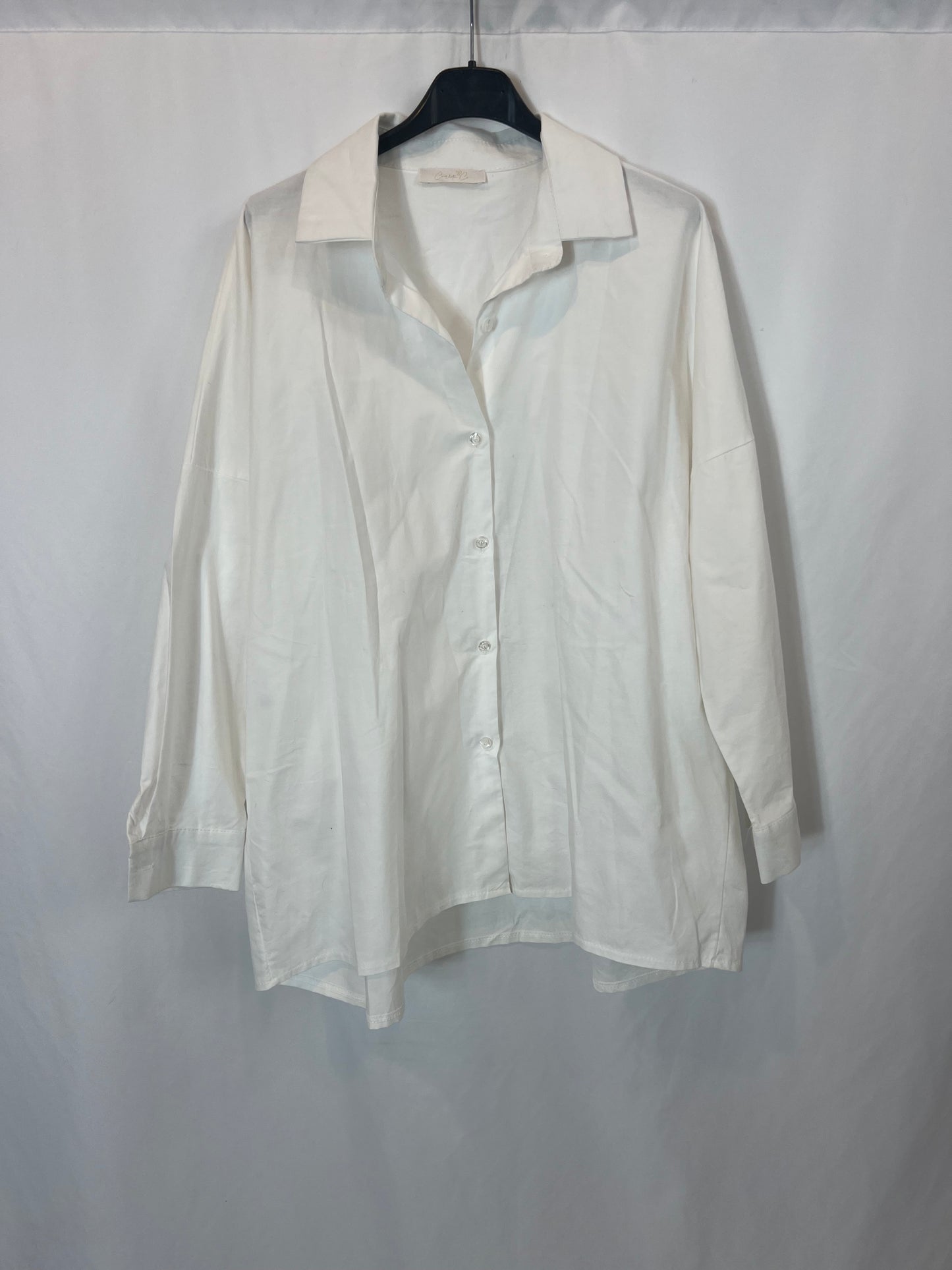 CARLOTA&CO. Camisa blanca algodón. TU (L)