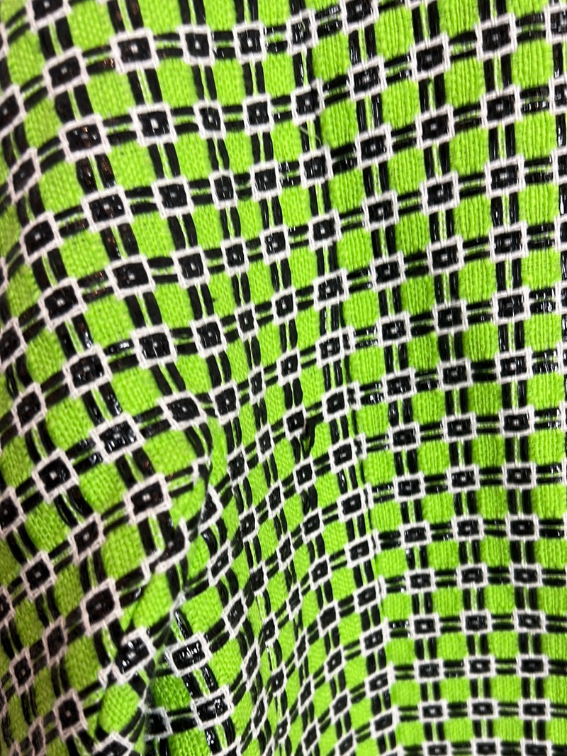 CARVEN. Chaqueta verde bordados texturas. T 36