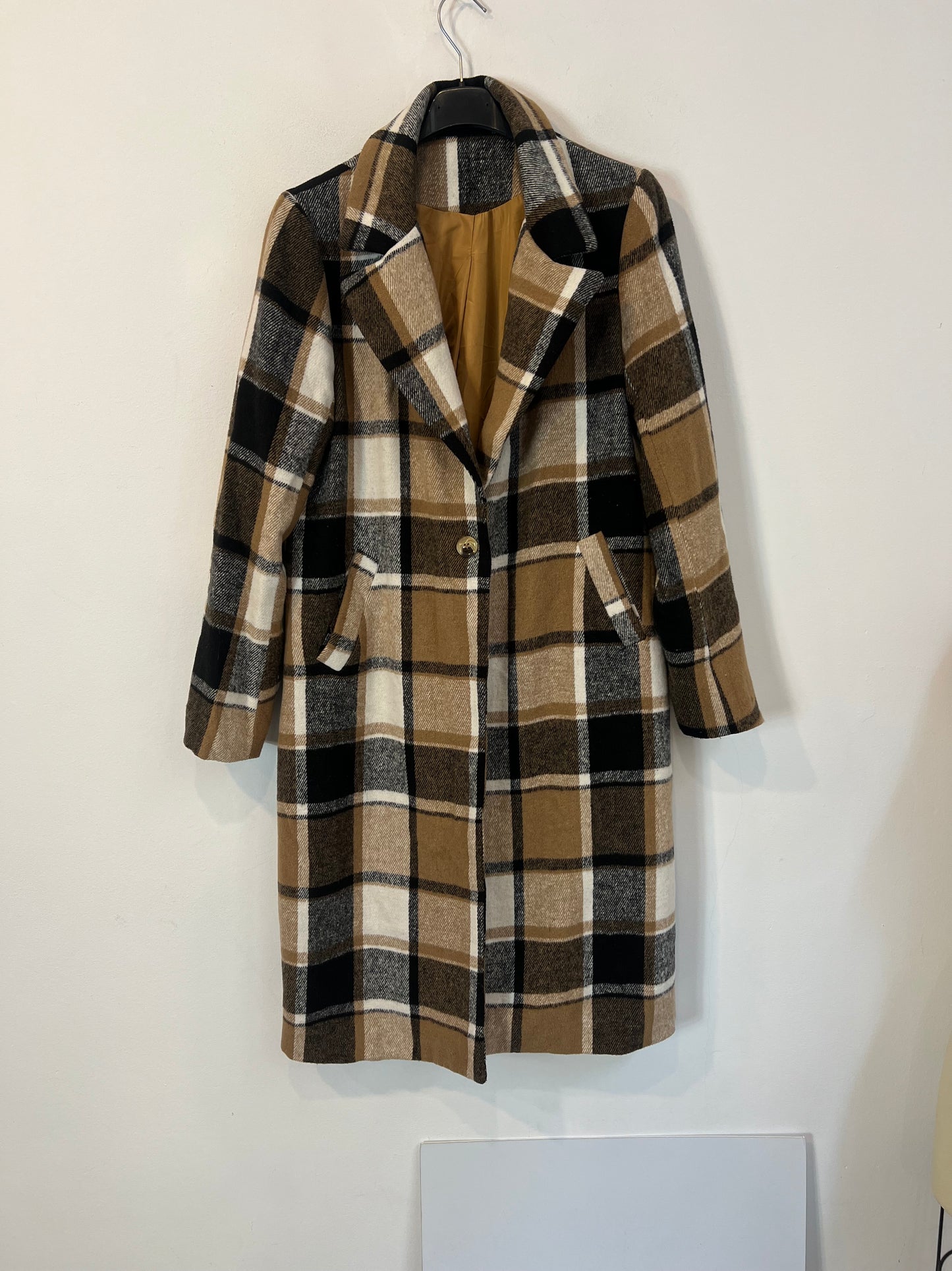 OTRAS. Abrigo paño cuadros T.u(s)