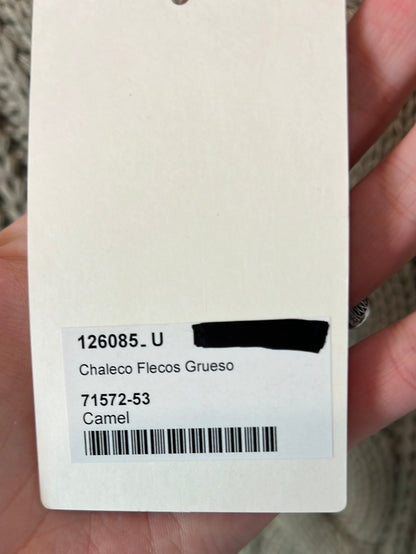 HUG&amp;CLAU. Beige poncho with 8-point stitches (s/m)