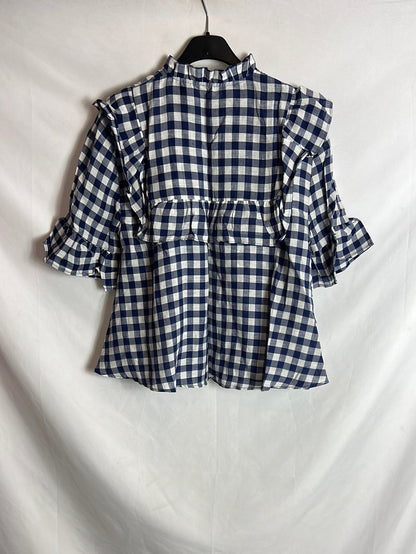 OTRAS. Blusa cuadros volantes. T S
