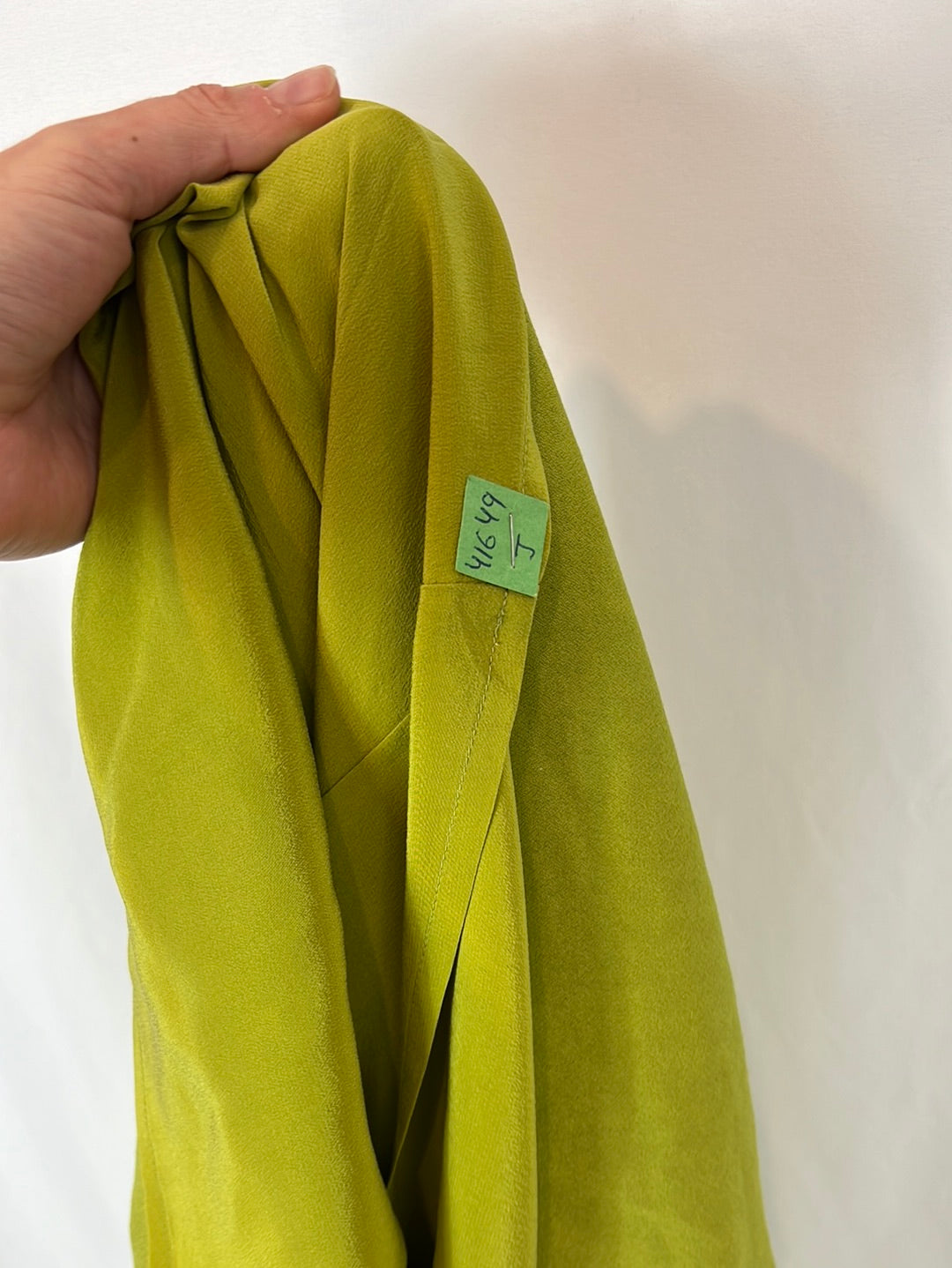 FENDI. Asymmetrical green dress. Size 40