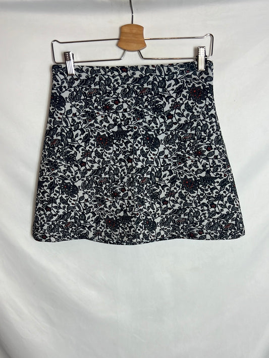 MANGO. Falda textura estampada. T S