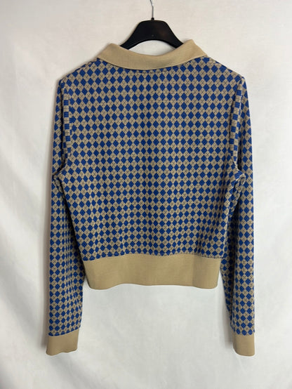 LUMINA. Jersey rombos bicolor. T S