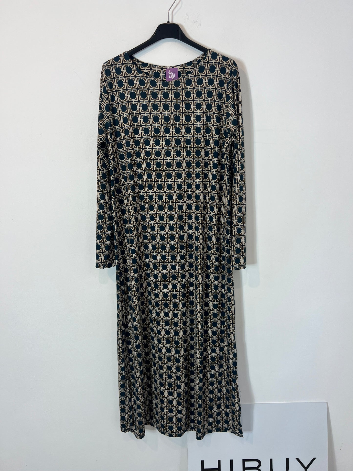 ZUA. Vestido largo estampado azul TU(S)