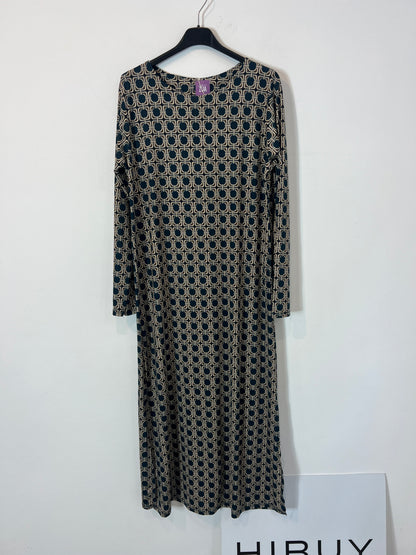 ZUA. Vestido largo estampado azul TU(S)