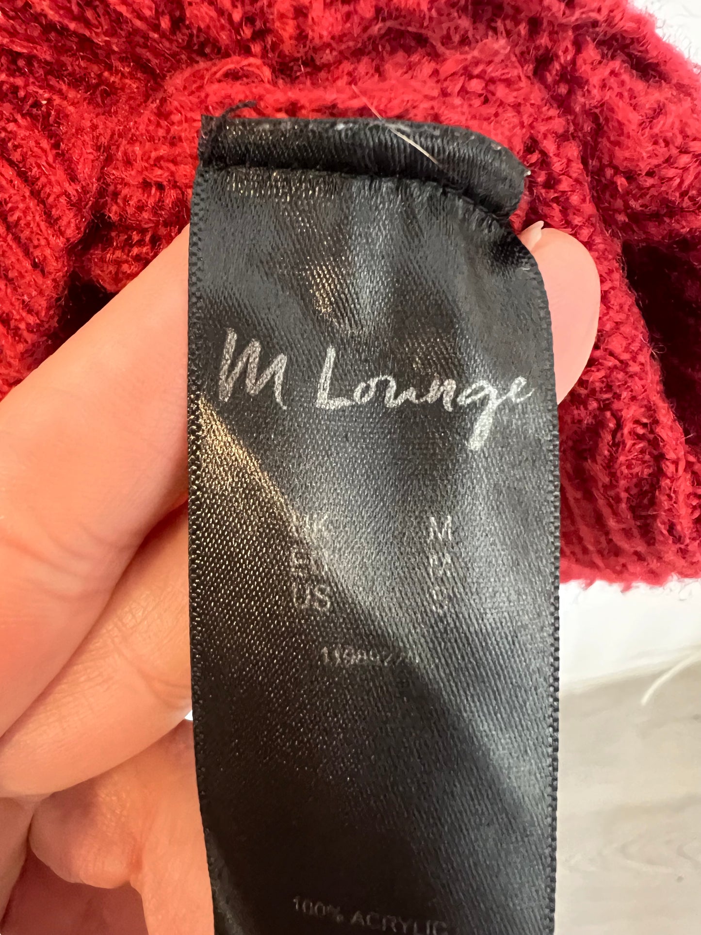 M LOUNGE. Jersey rojizo cuello pico  T.m