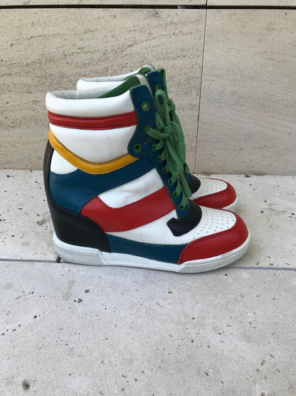 MARC BY MARC JACOBS. Botines piel colores cuña interior. T 38