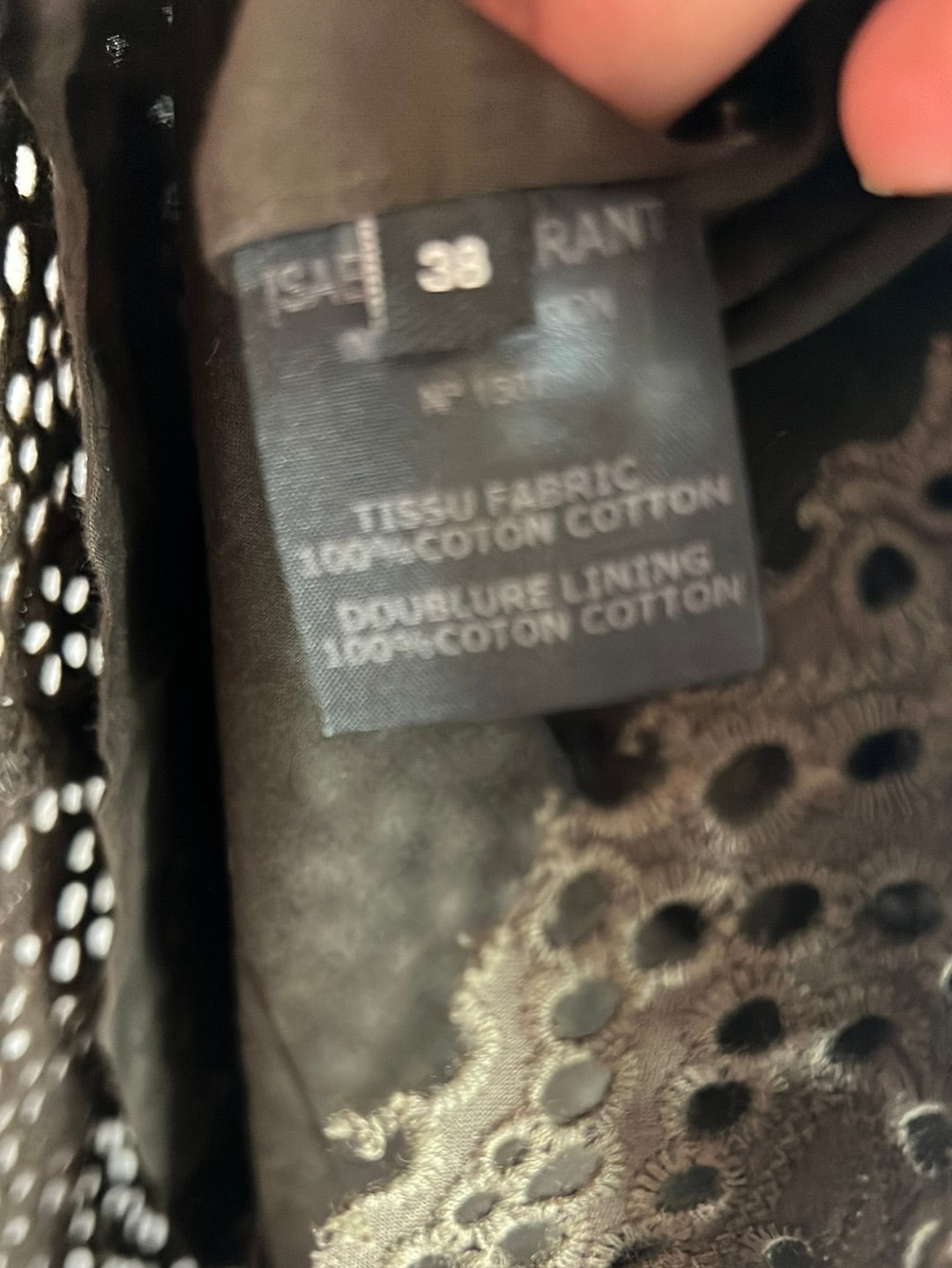 ISABEL MARANT. Falda marrón troquelada asimétrica. T 38