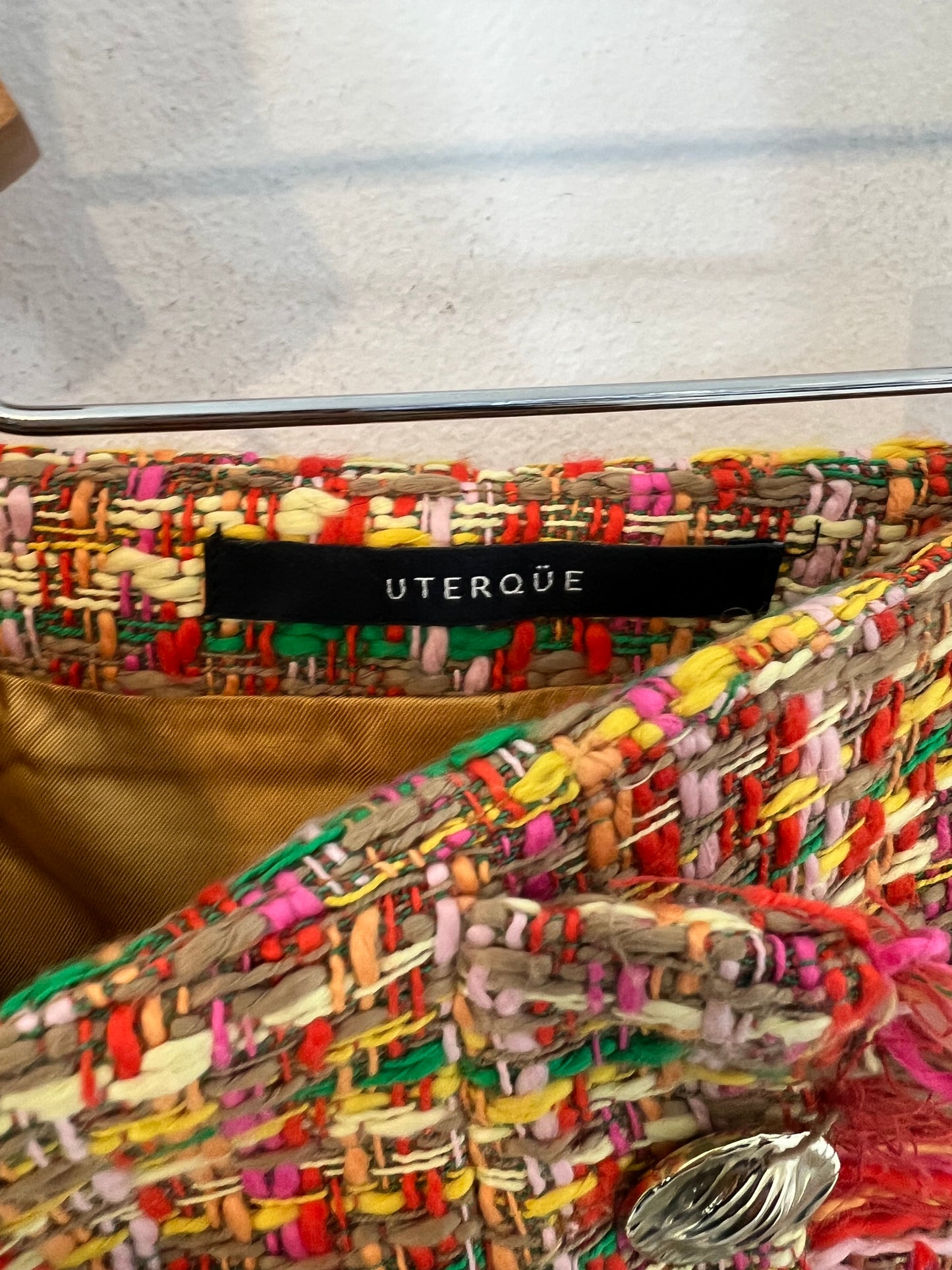 UTERQÜE. Falda tweed colores. T M