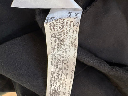 ZARA. Pantalón negro con lino